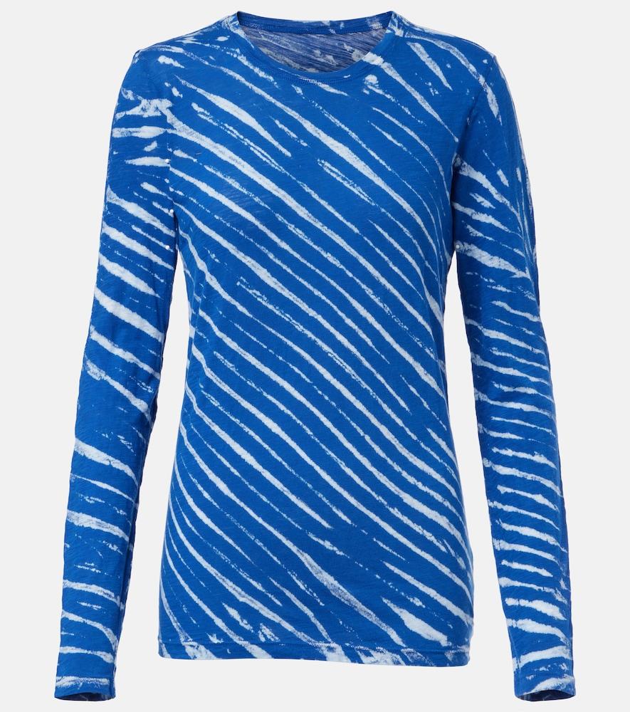 proenza schouler mia tie-dye cotton jersey top
