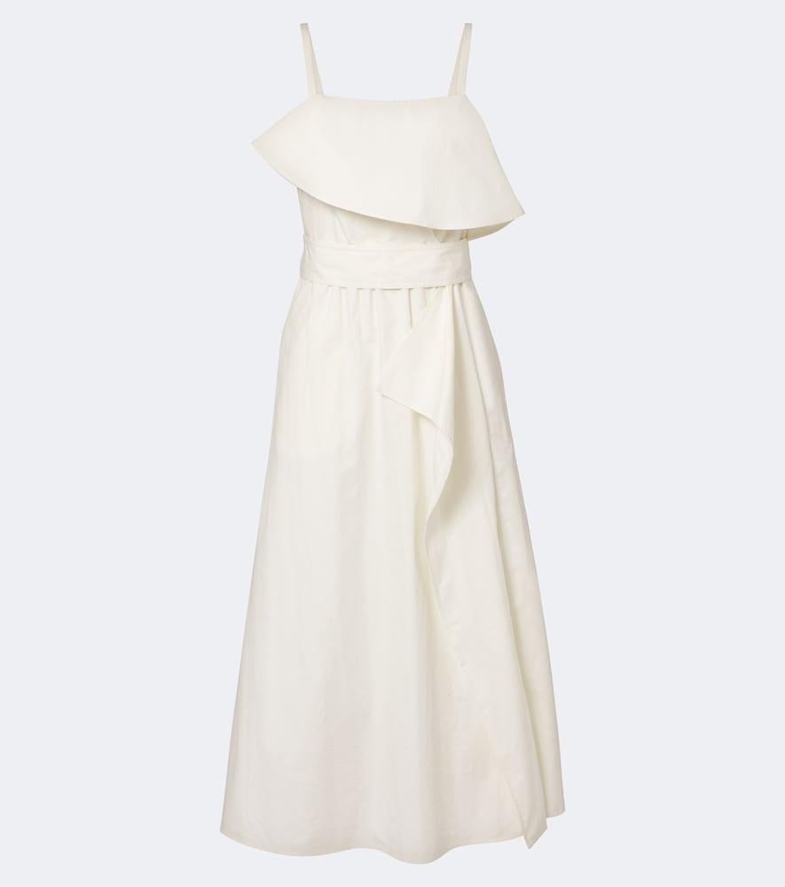 proenza schouler reign ruffled cotton-blend midi dress