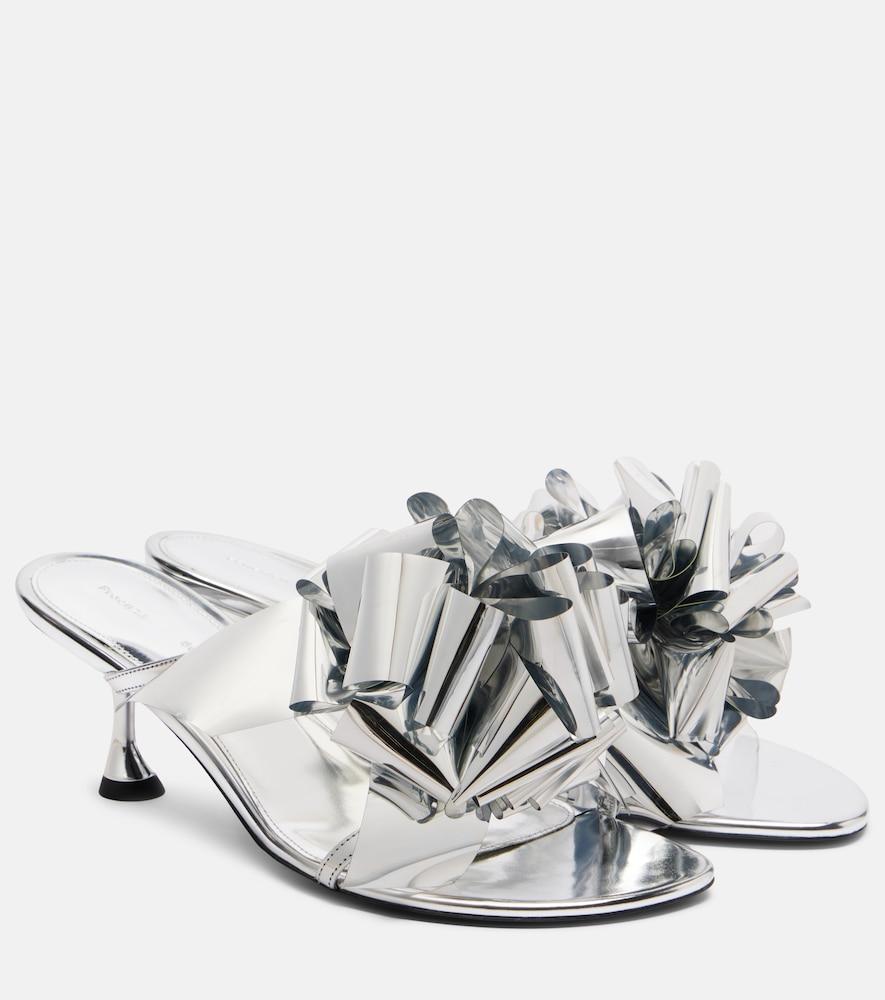 proenza schouler tee souvenir mirrored leather mules