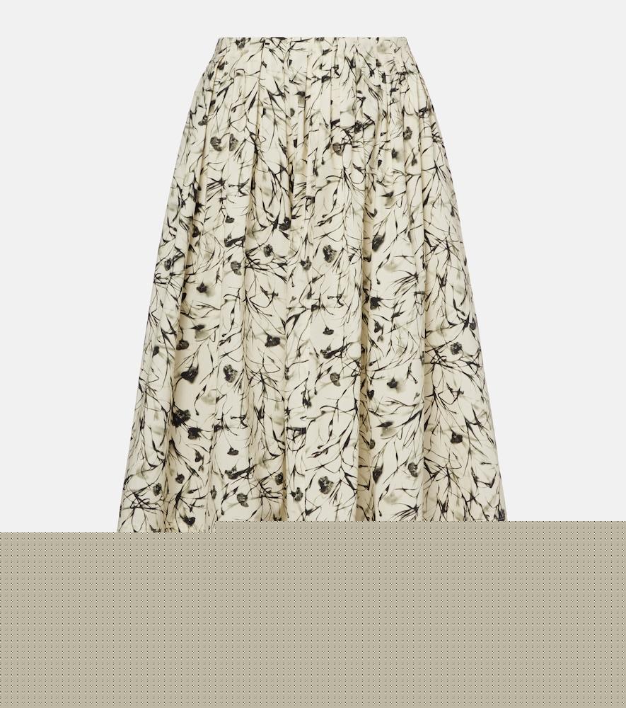 proenza schouler white label austin cotton poplin midi skirt