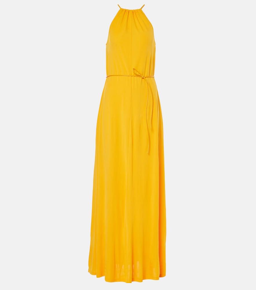 proenza schouler white label lenny belted jersey maxi dress