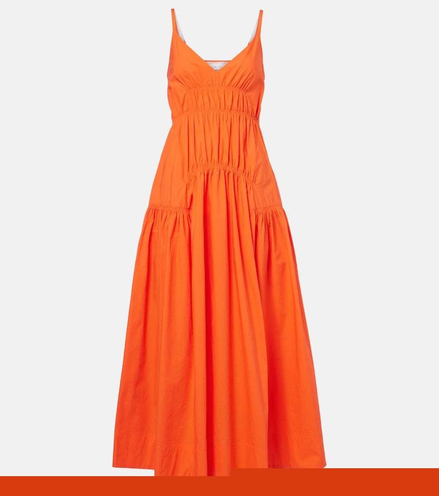 proenza schouler white label michelyn cotton-blend maxi dress