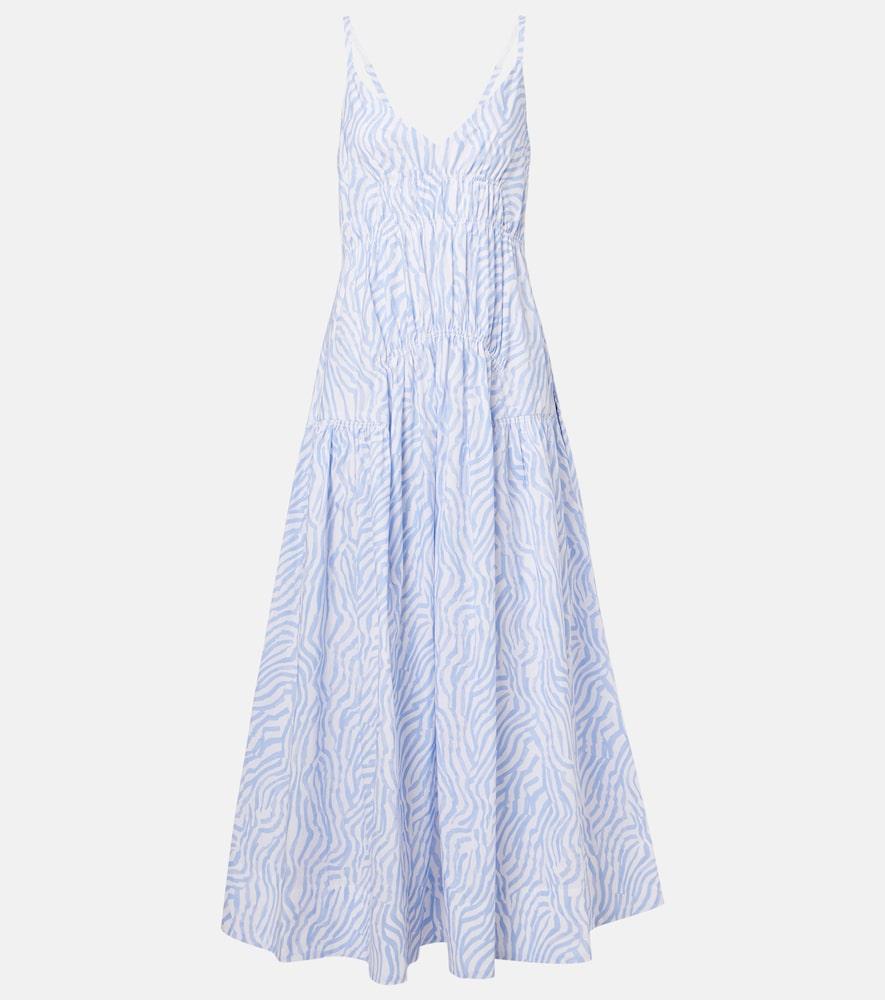 proenza schouler white label michelyn printed cotton-blend maxi dress