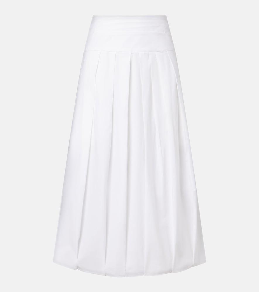 proenza schouler white label nessa cotton-blend midi skirt