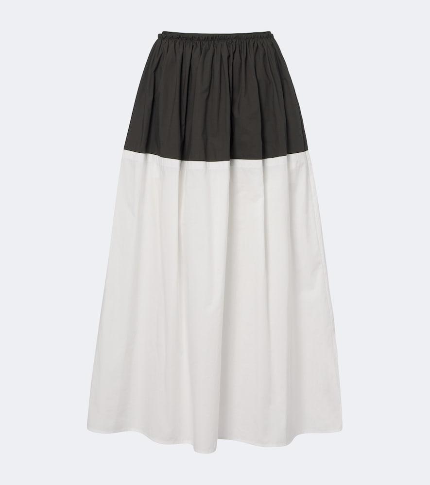 proenza schouler white label nyla cotton poplin midi skirt