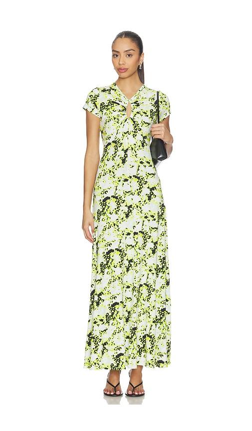 proenza schouler white label proenza schouler noelani dress in yellow,green. - size m (also in xs, xxs, s)