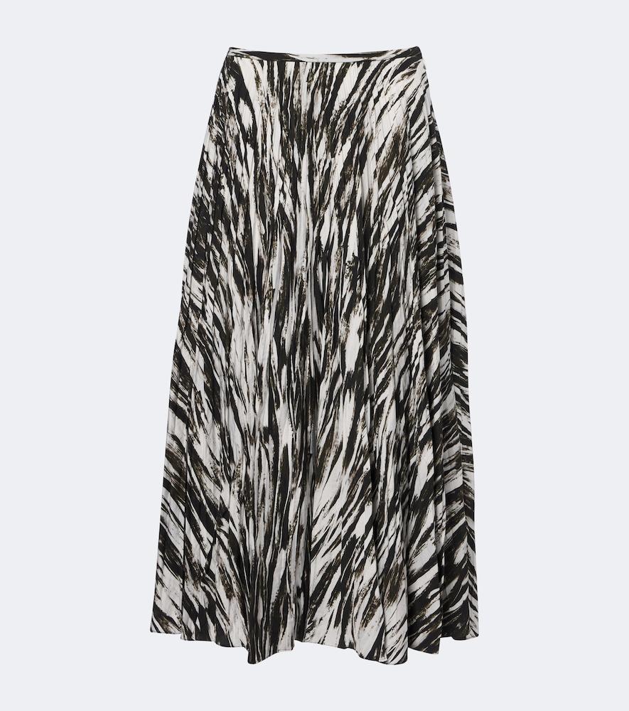 proenza schouler white label runa printed twill midi skirt