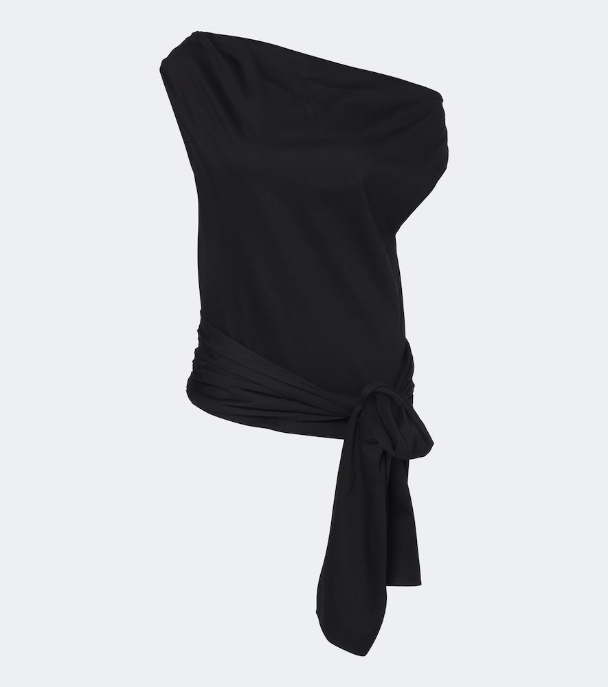 proenza schouler zafira asymmetric cotton jersey top