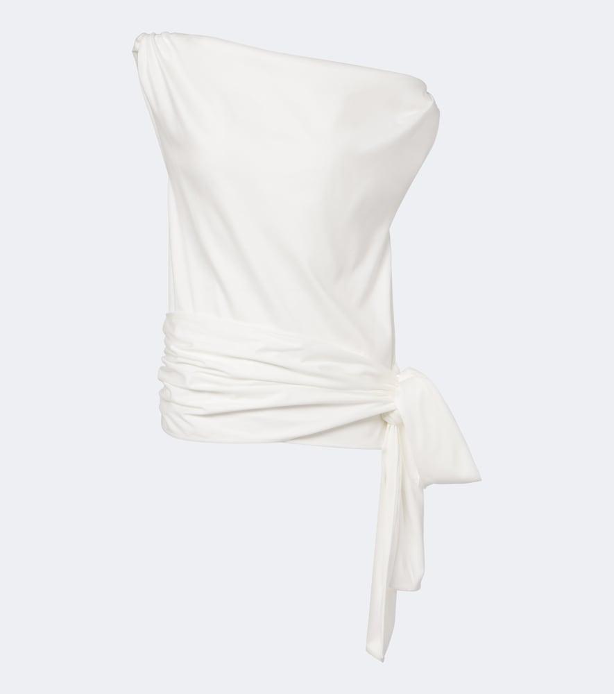 proenza schouler zafira asymmetric cotton jersey top