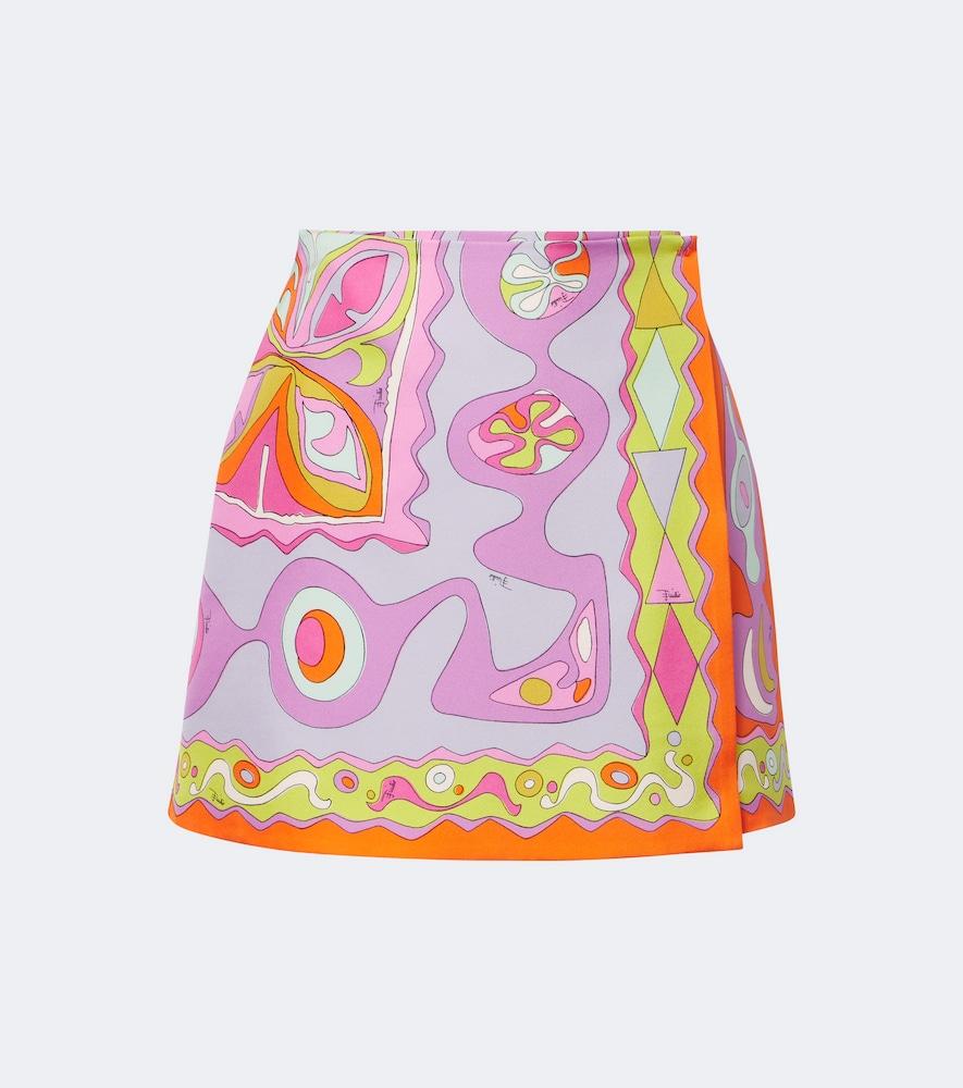 pucci angoli twill wrap skirt