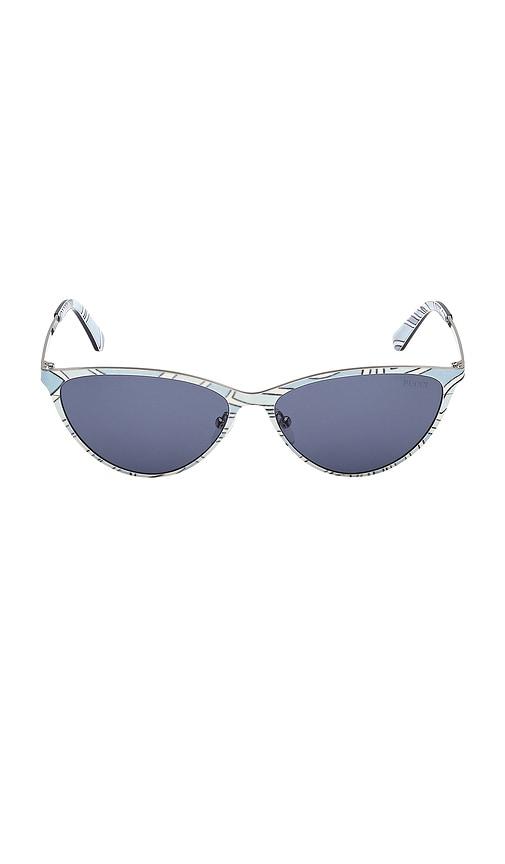 pucci cat eye sunglasses in blue.
