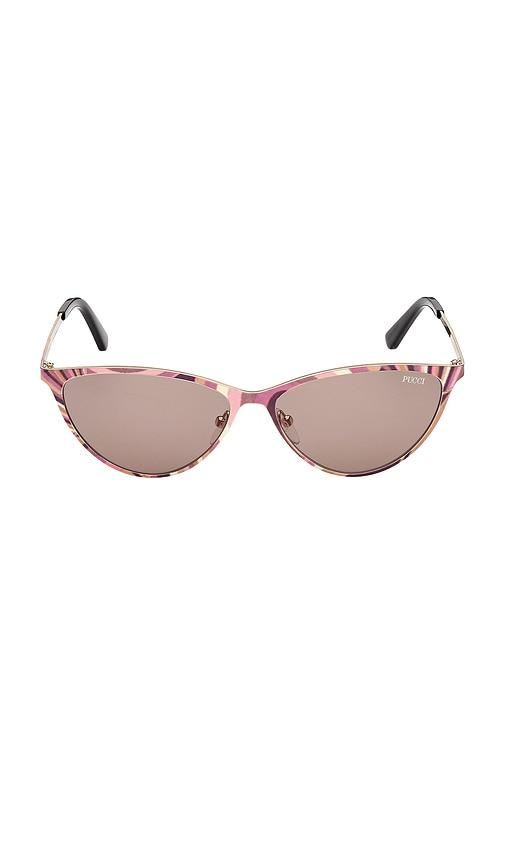 pucci cat eye sunglasses in purple.