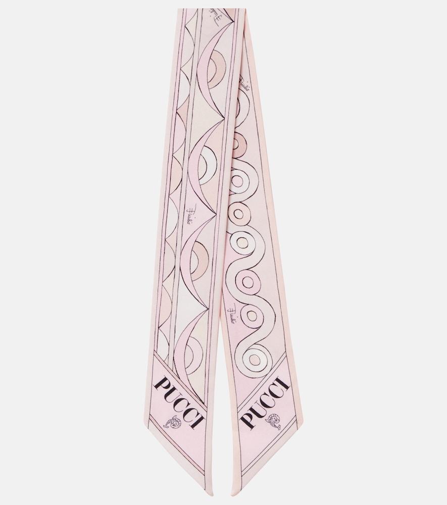 pucci iride and rombi silk twill scarf