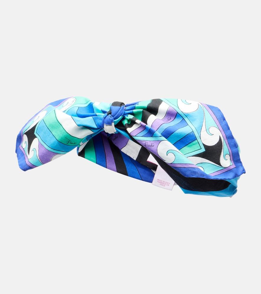 pucci iride bow-detail cotton muslin headband