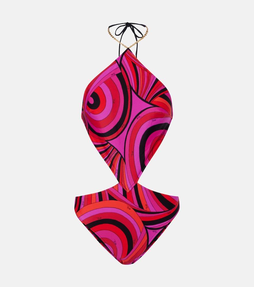 pucci iride cutout swimsuit