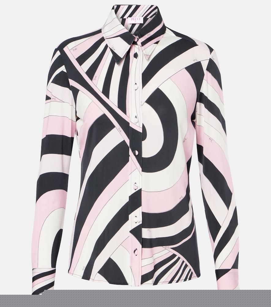 pucci iride jersey satin shirt