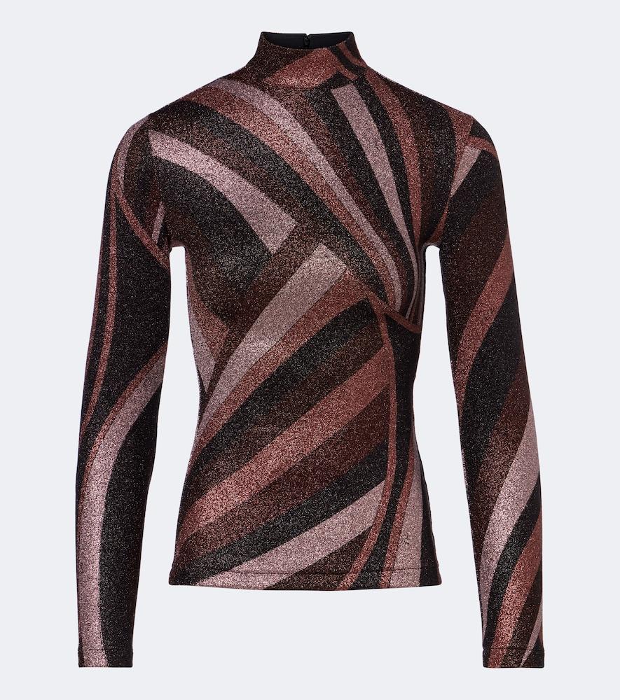 pucci iride lurex jersey top