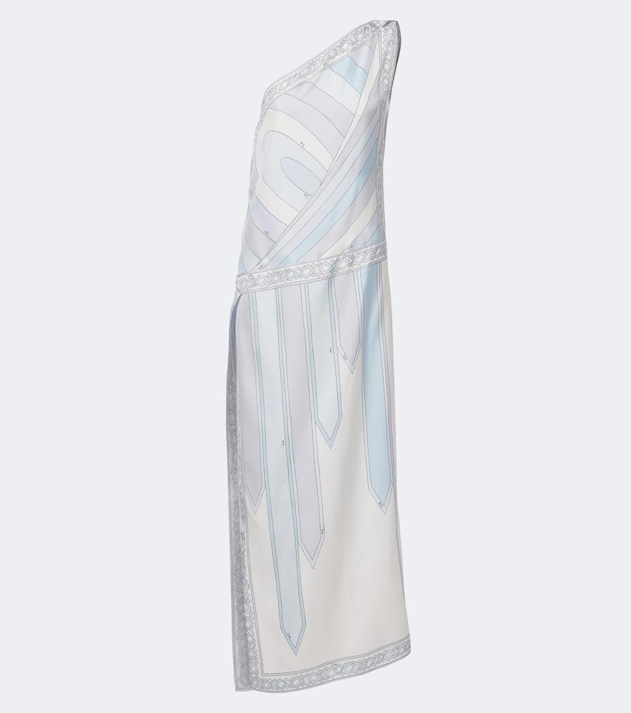 pucci iride one-shoulder silk twill gown