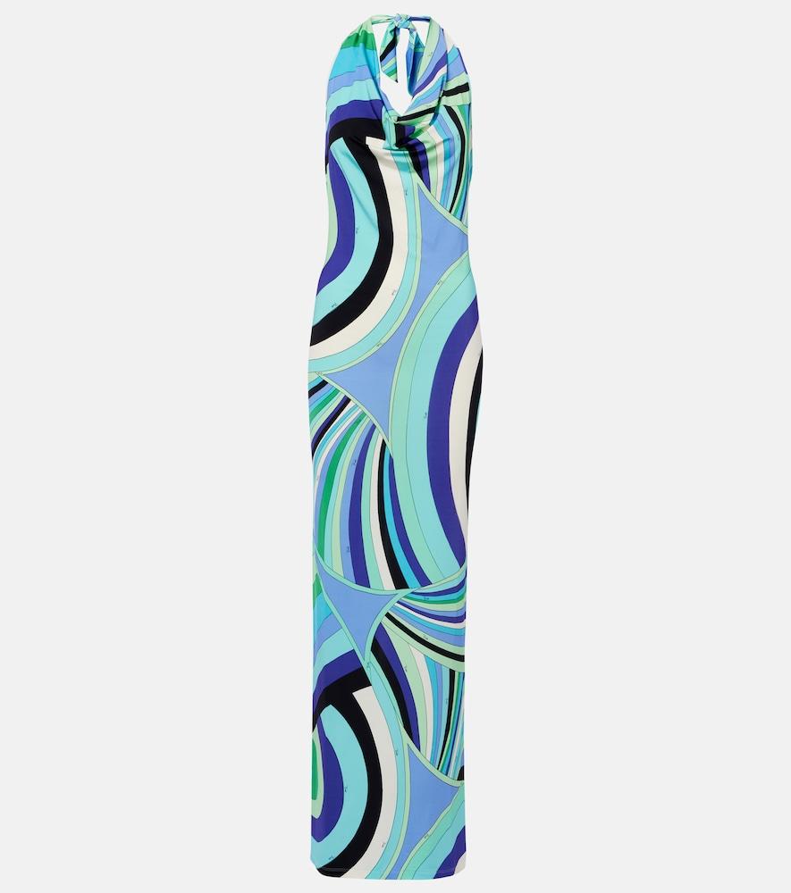 pucci iride open-back maxi dress