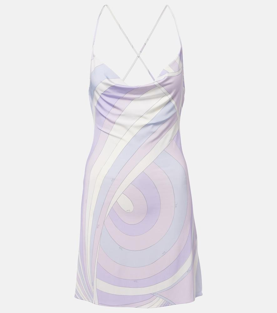 pucci iride satin jersey minidress