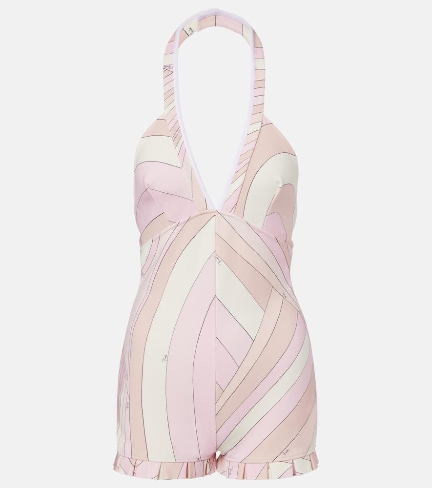 pucci iride satin jersey romper