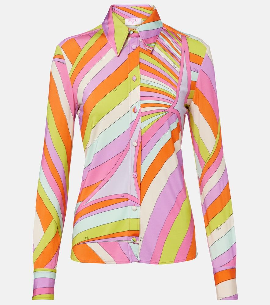 pucci iride satin jersey shirt