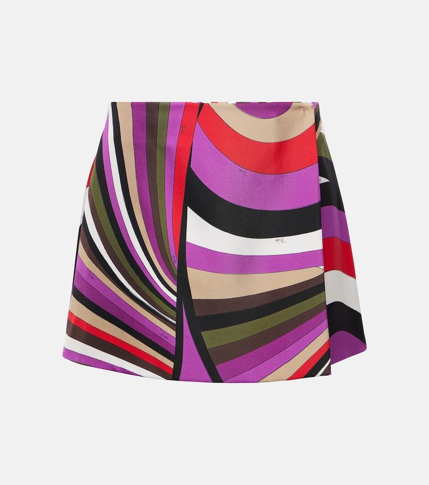 pucci iride silk miniskirt