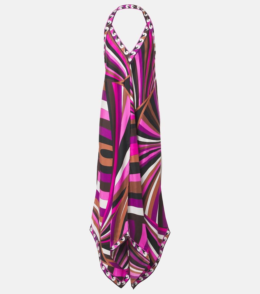 pucci iride silk twill maxi dress