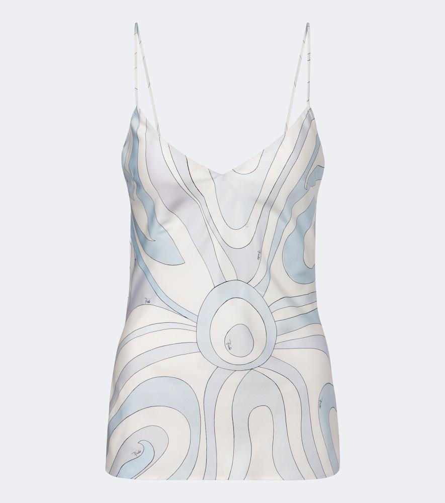 pucci iride silk twill top