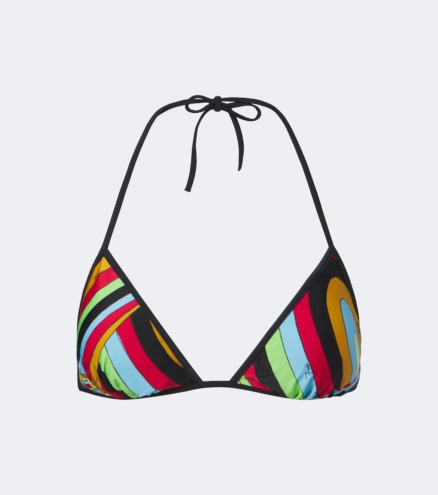 pucci iride triangle bikini top