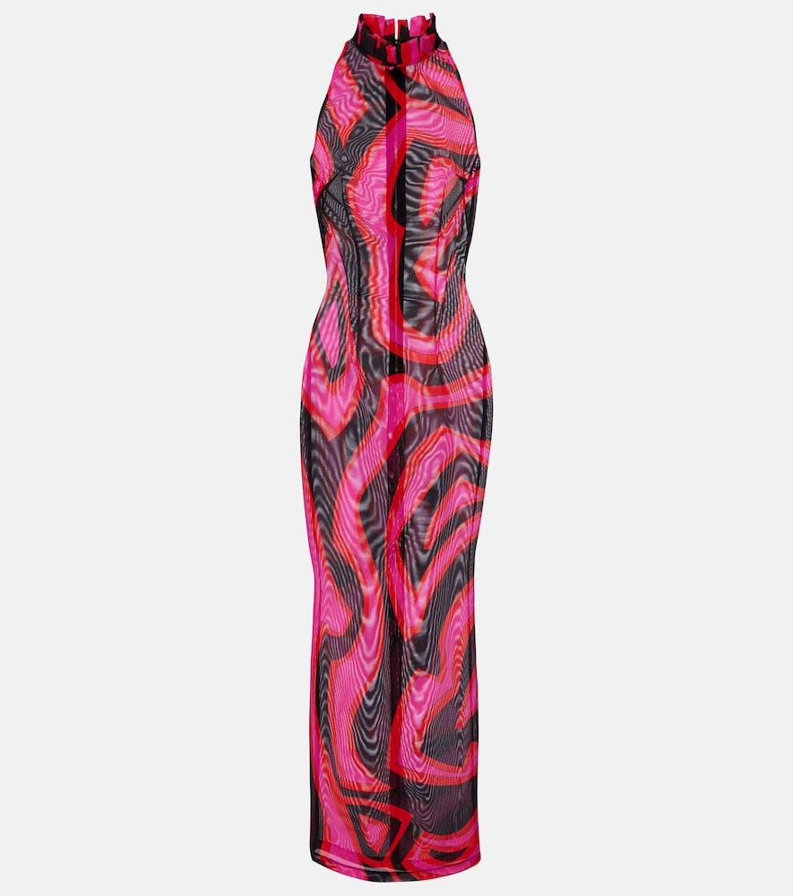 pucci labirinto halterneck maxi dress