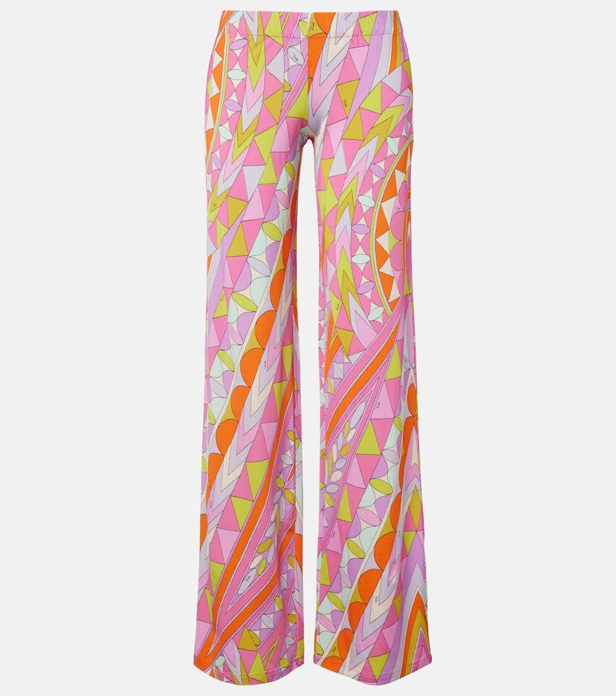 pucci manuba jersey satin wide-leg pants