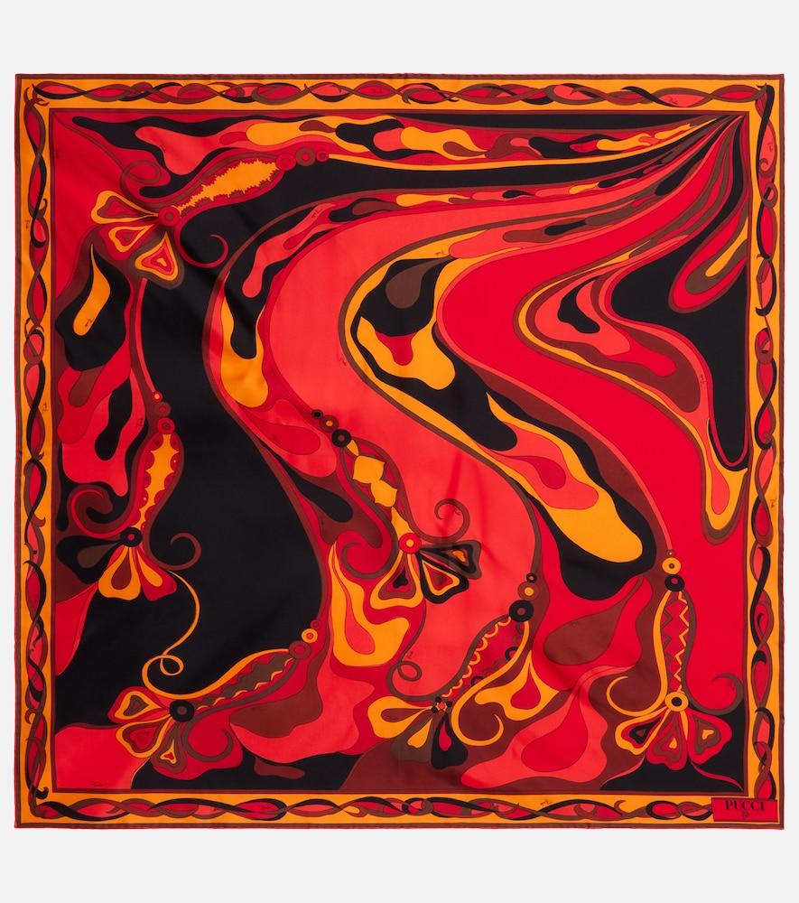pucci manuba silk twill foulard scarf