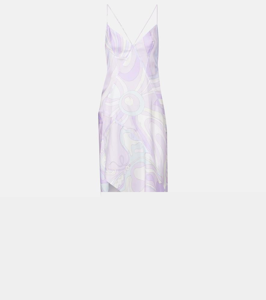 pucci marmo asymmetric silk twill maxi dress
