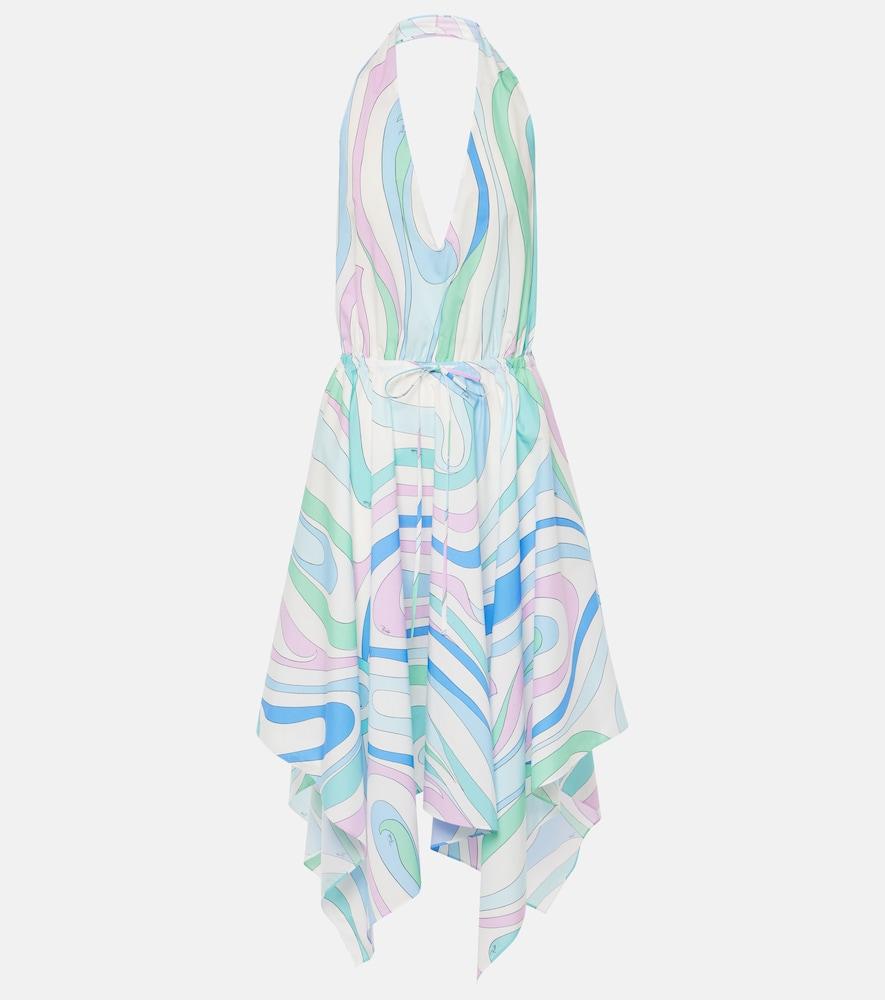 pucci marmo halterneck cotton minidress