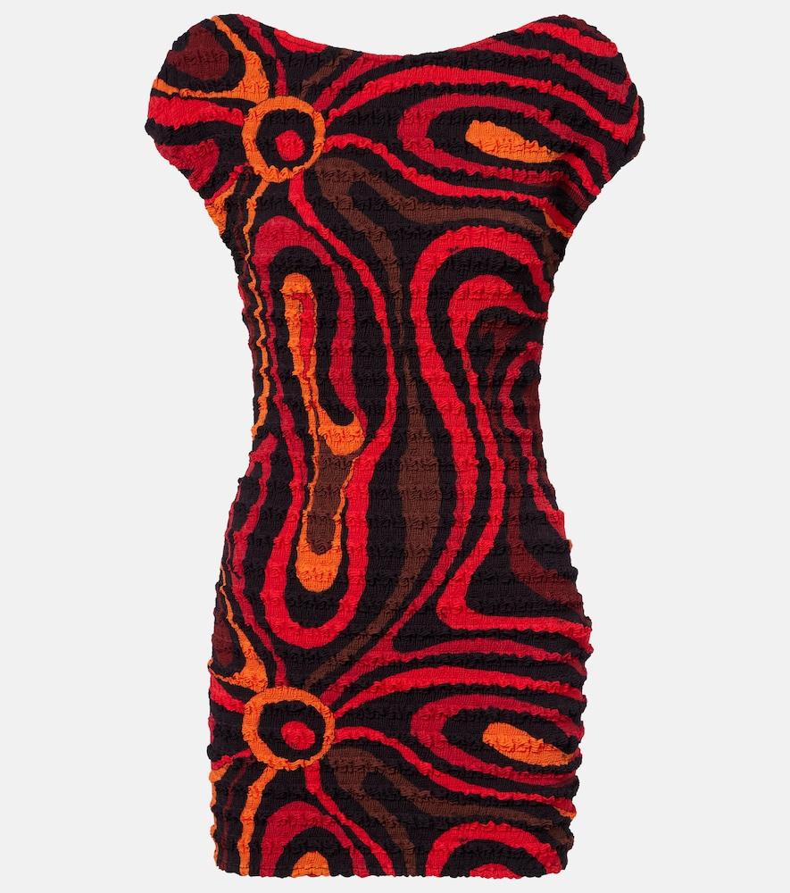 pucci marmo smocked minidress