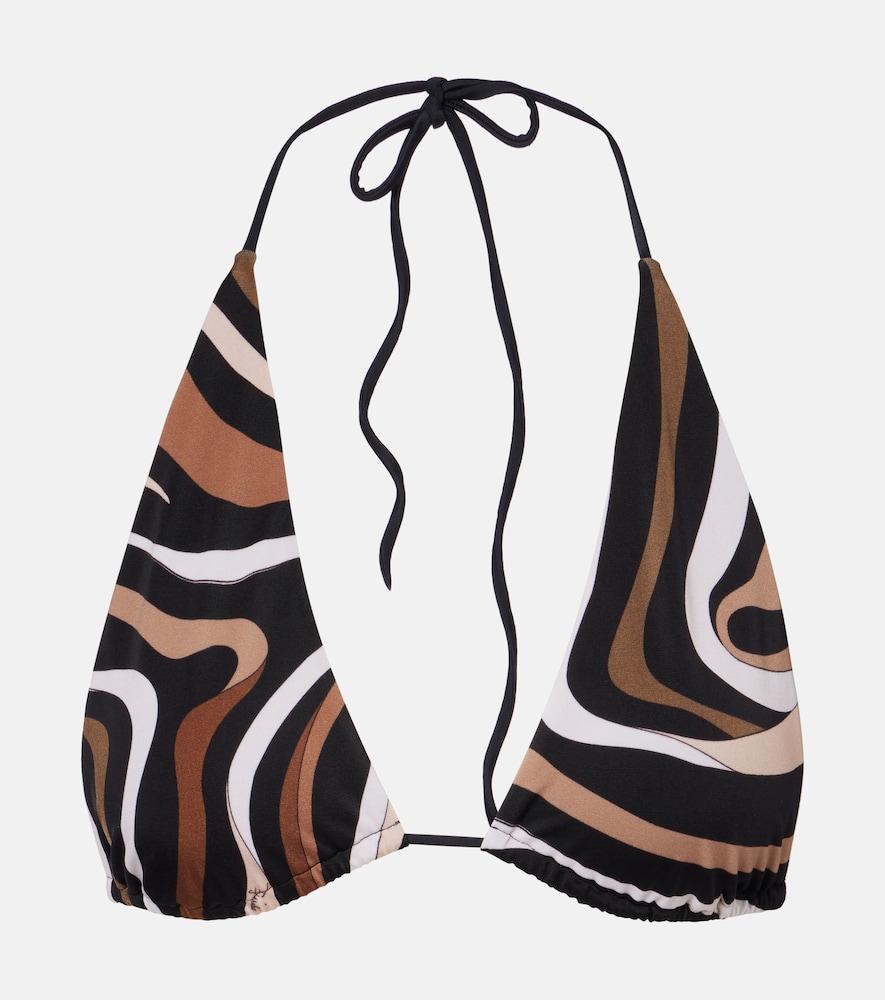 pucci marmo triangle bikini top
