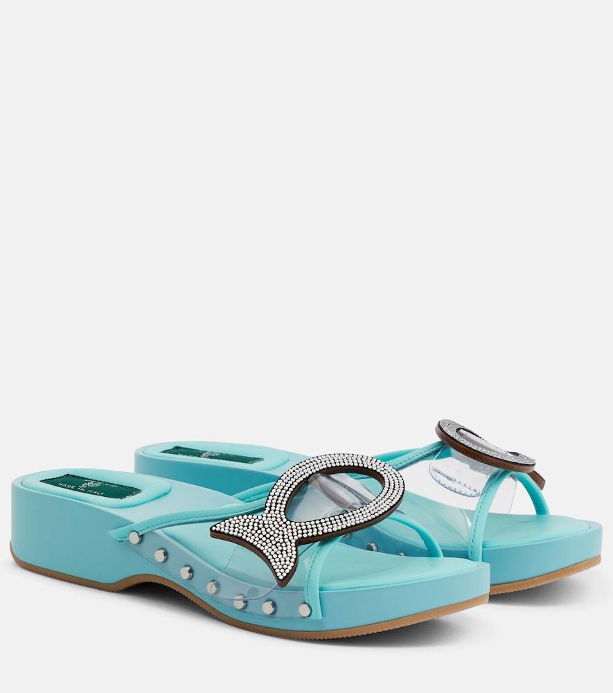 pucci musa crystal-embellished pvc clogs