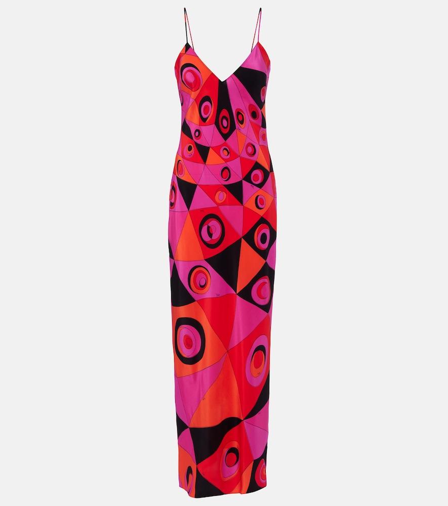pucci occhi silk twill gown