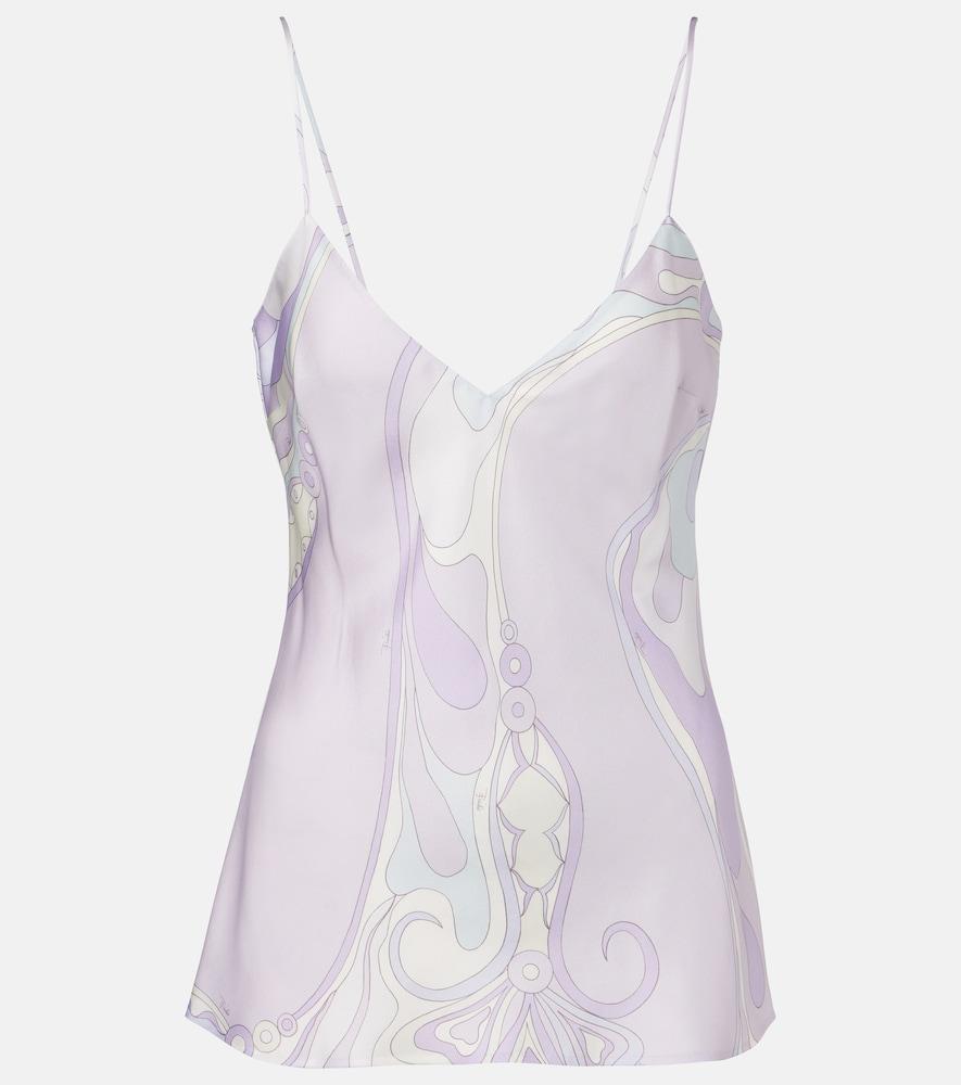 pucci orchidee silk satin camisole