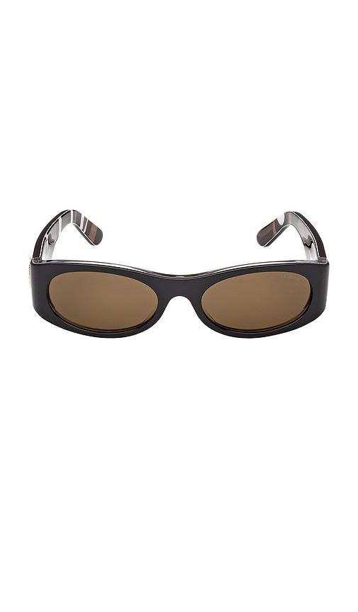 pucci oval sunglasses in brown.