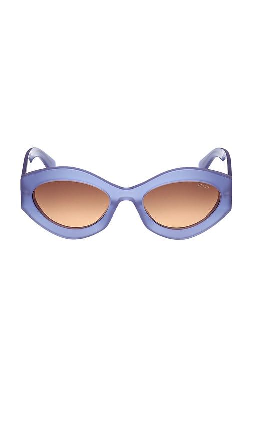 pucci oval sunglasses in purple.