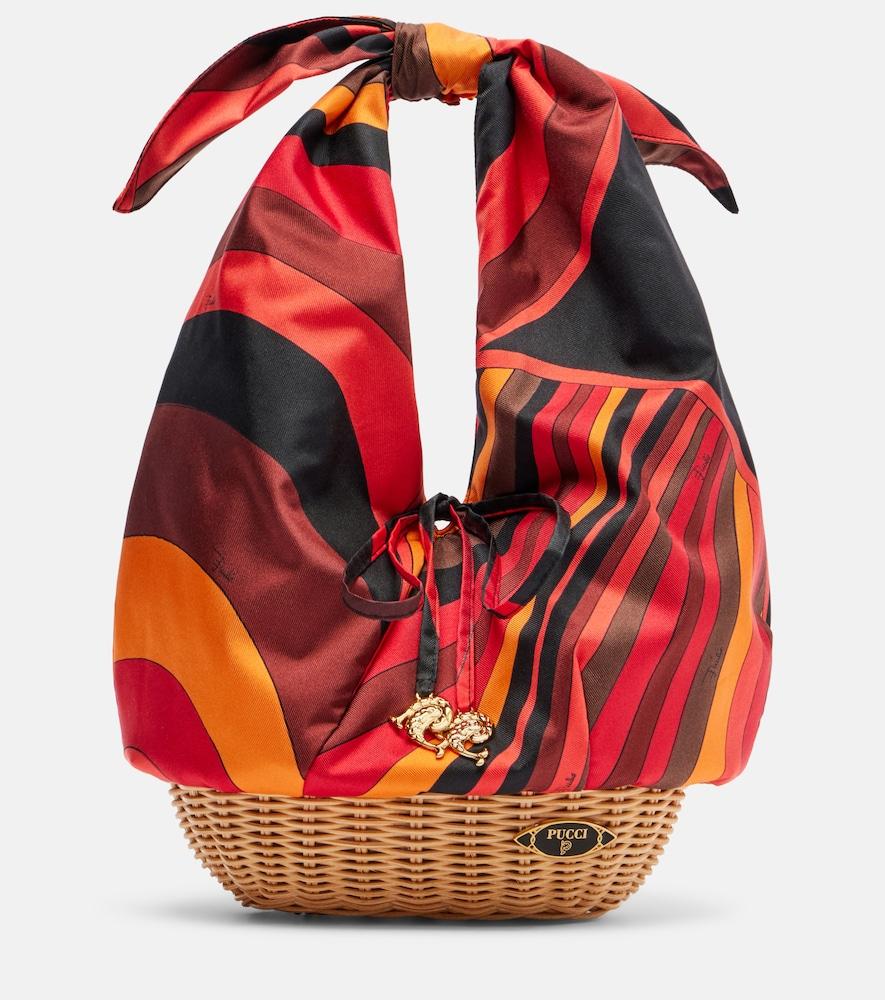 pucci picnic iride silk top-handle bag