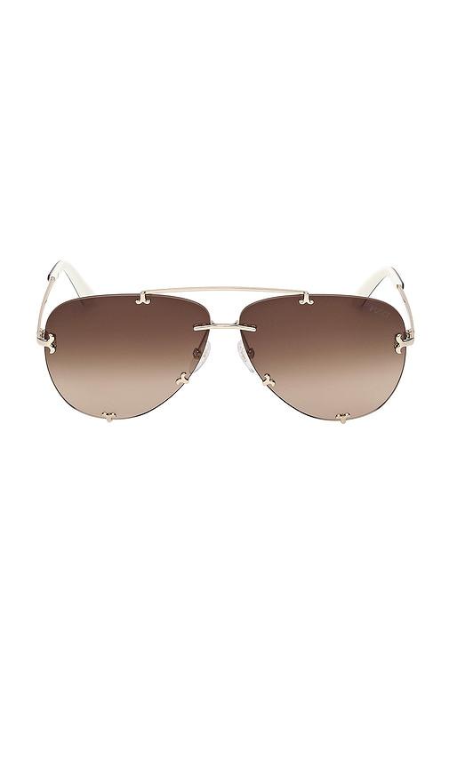 pucci pilot sunglasses in metallic gold.