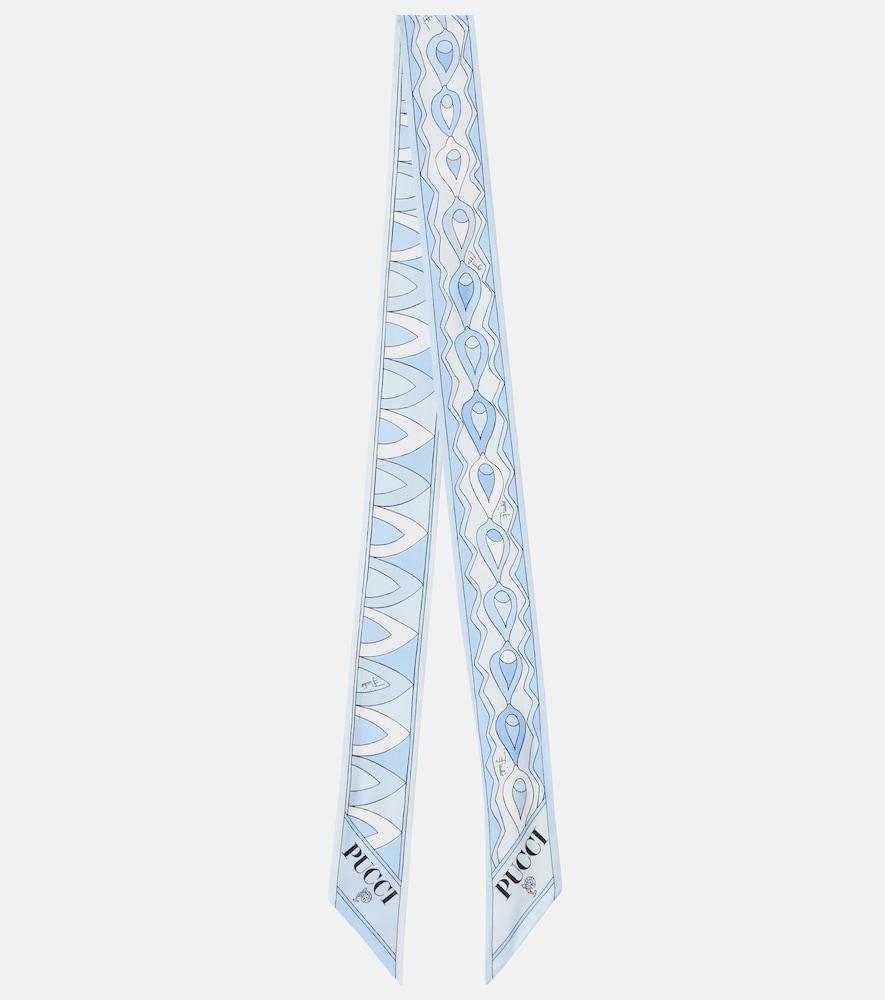 pucci printed silk twill scarf