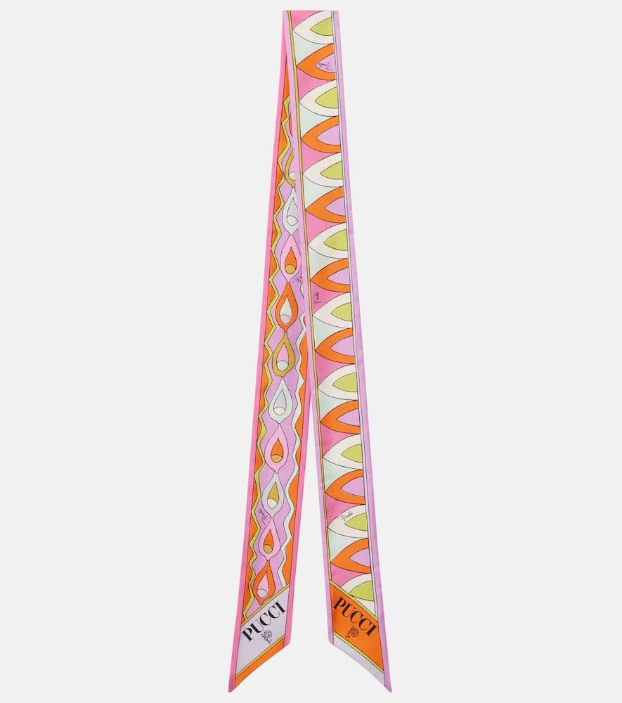 pucci printed silk twill scarf