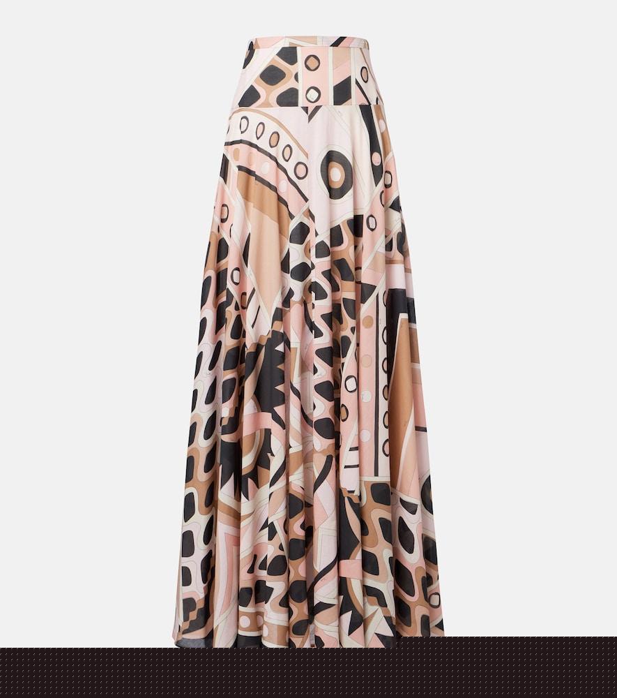 pucci vivara cotton muslin maxi skirt