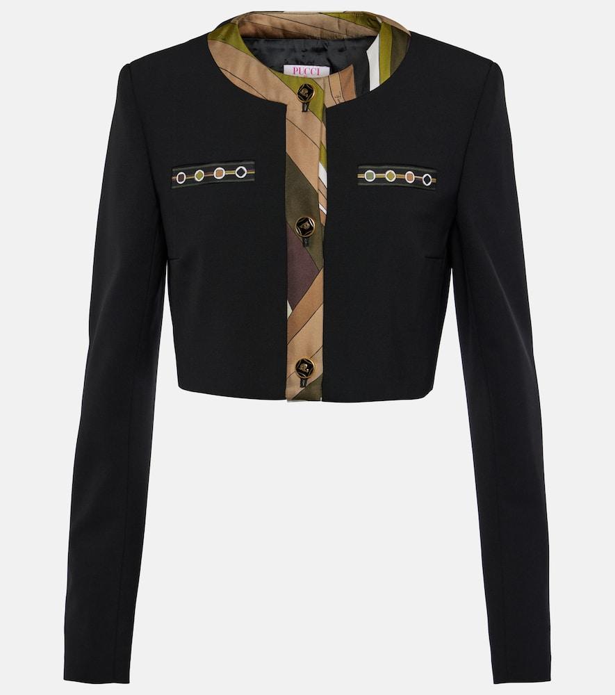 pucci vivara cropped wool-blend jacket