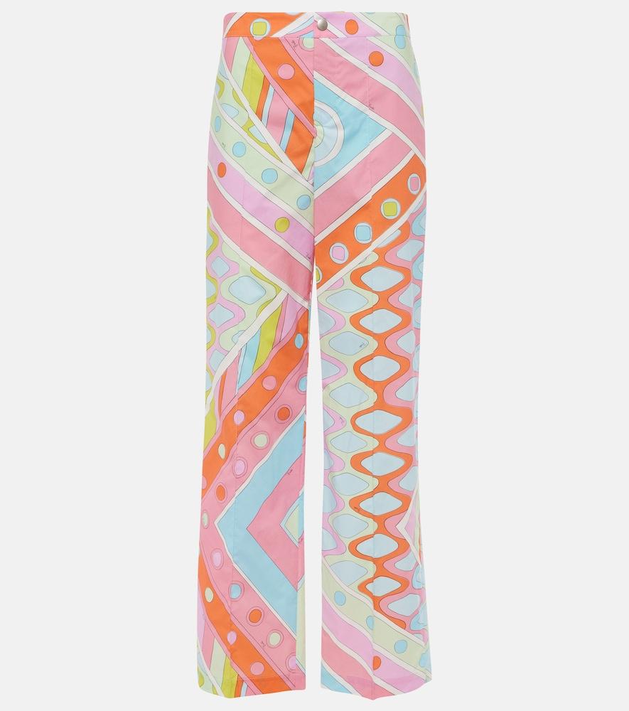 pucci vivara mid-rise cotton straight pants
