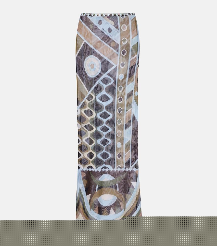 pucci vivara tulle maxi skirt